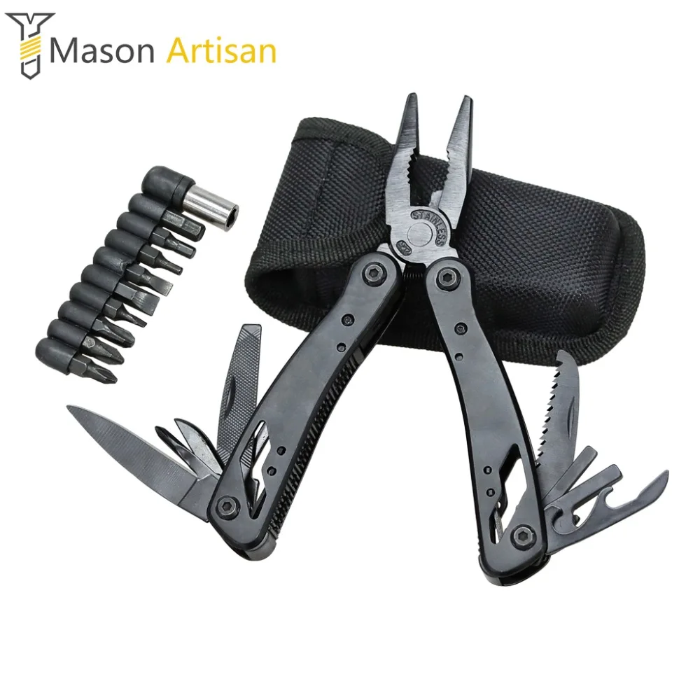 

1Piece Multi Tool Folding Pliers with Knife Screwdriver Bits Camping Survival Outdoor Multitool Hand Tools Cycling Multitul