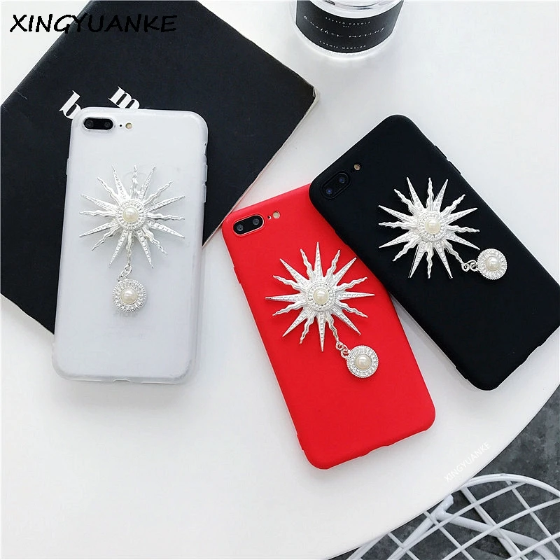 XINGYUANKE Телефон чехол для huawei Коврики 10 случае 3D роскошный цветок солнца жемчуг Coque