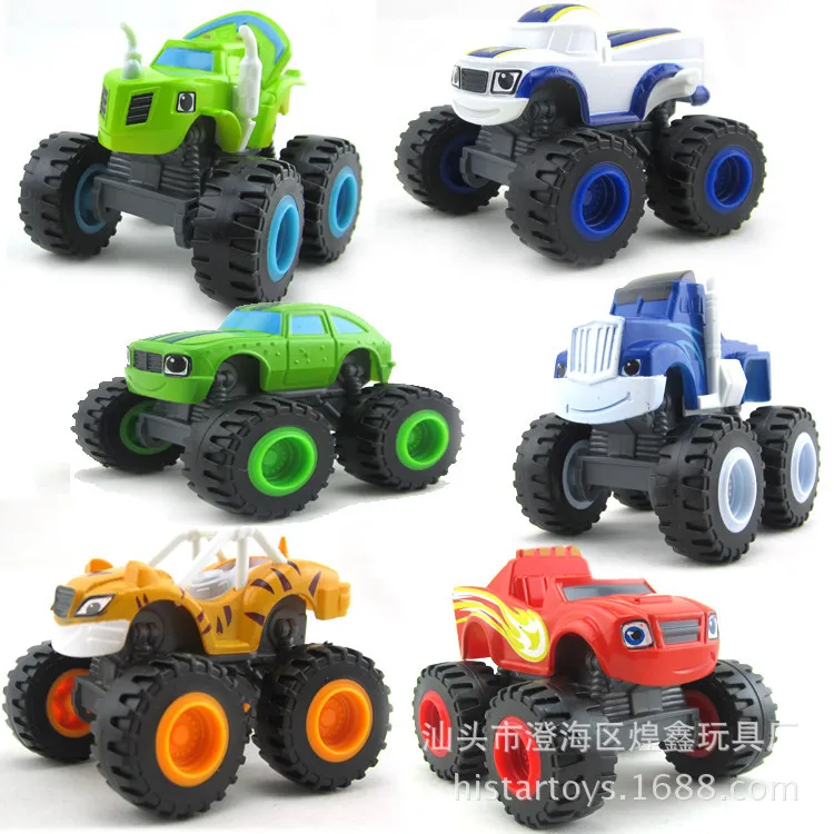 The toy car traffic monster glide monster truck 6 flame and machinery