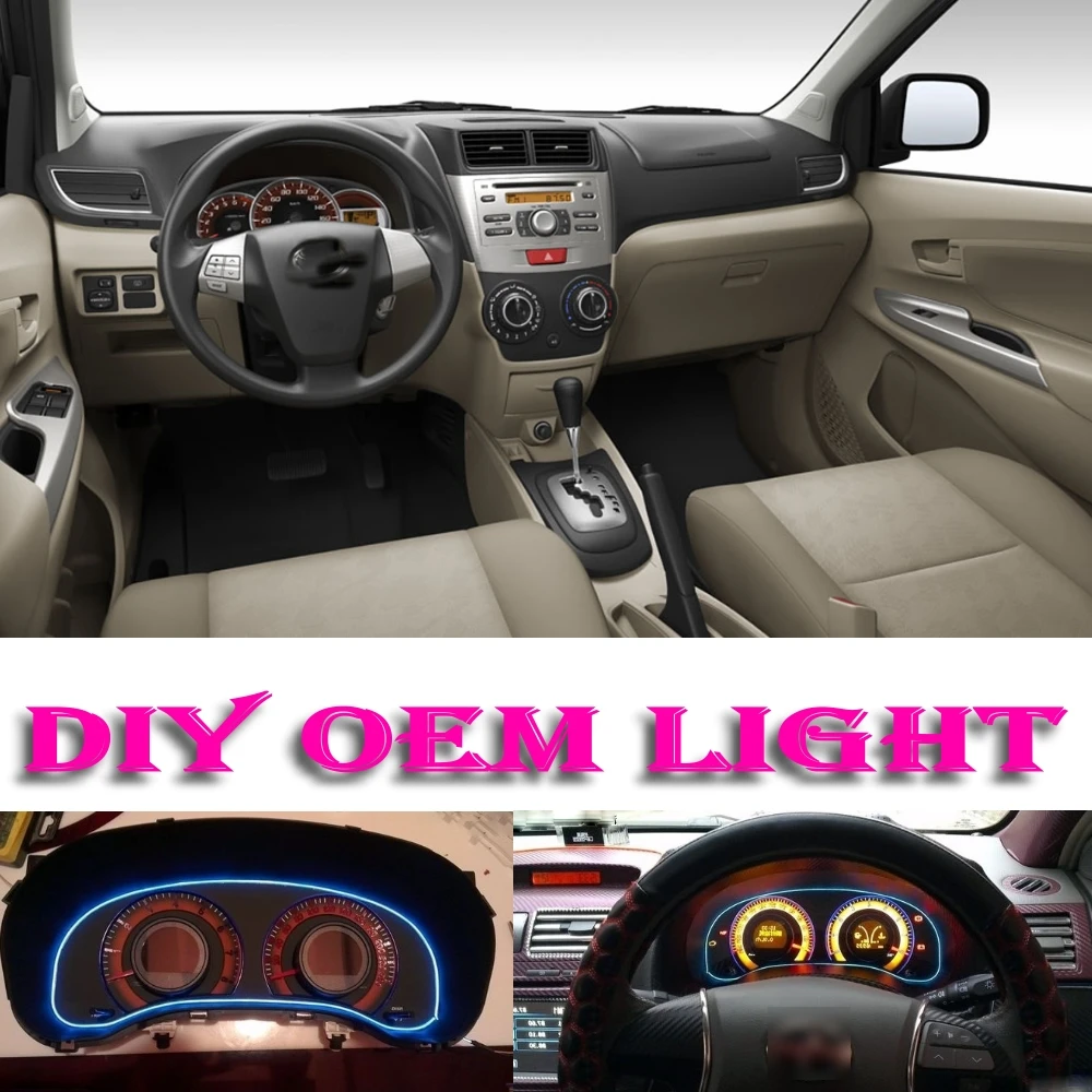 Car Atmosphere Light Flexible Neon Light El Wire Interior Light Decorative Inside Tuning For Toyota Avanza For Daihatsu Xenia Light Watts Light Locklight Project Lighting Aliexpress