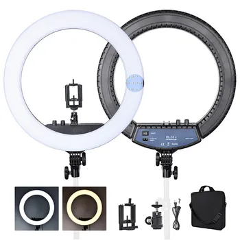 

fusitu RL-18II Photographic Lighting Ring light 3200-5600K 512 Leds Ring Lamp For Camera Photo Studio Video Phone Makeup Youtube