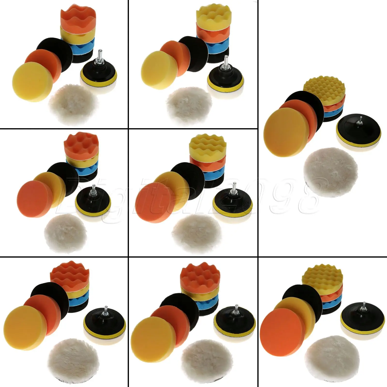 yetaha-11pc-3-4-5-6-7-inch-polishing-waxing-buffing-sponge-pad-kit-car