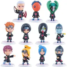 Anime Naruto PVC Action Figure Toys Q Version Akatsuki Organization All Members Model Figures 11pcs/set