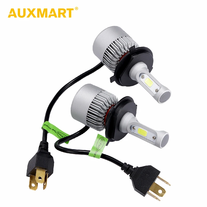 

AUXMART 2x 9007 9004 H13 H4 Hi-Lo Beam LED Headlight Car Bulbs 72W 6500K COB 9012 9005 9006 H1 Led H7 Head Bulb H3 H11 Car lamps