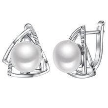 925 de plata esterlina joyería de la perla natural pendientes mujeres joyería de plata esterlina pendientes de regalos de san valentín para las mujeres