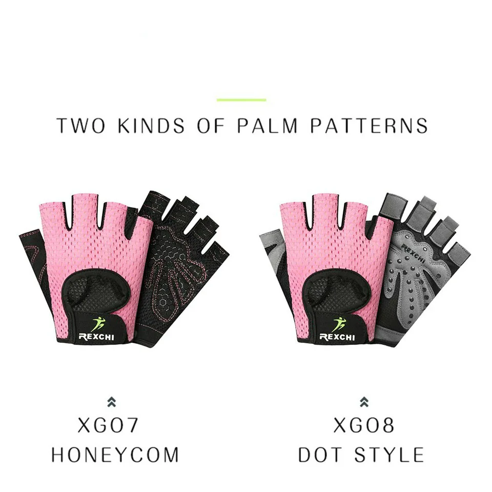 Professional Gym Fitness Gloves Power Weight Lifting Women Men Crossfit Workout Bodybuilding Half Finger Hand Protector 4
