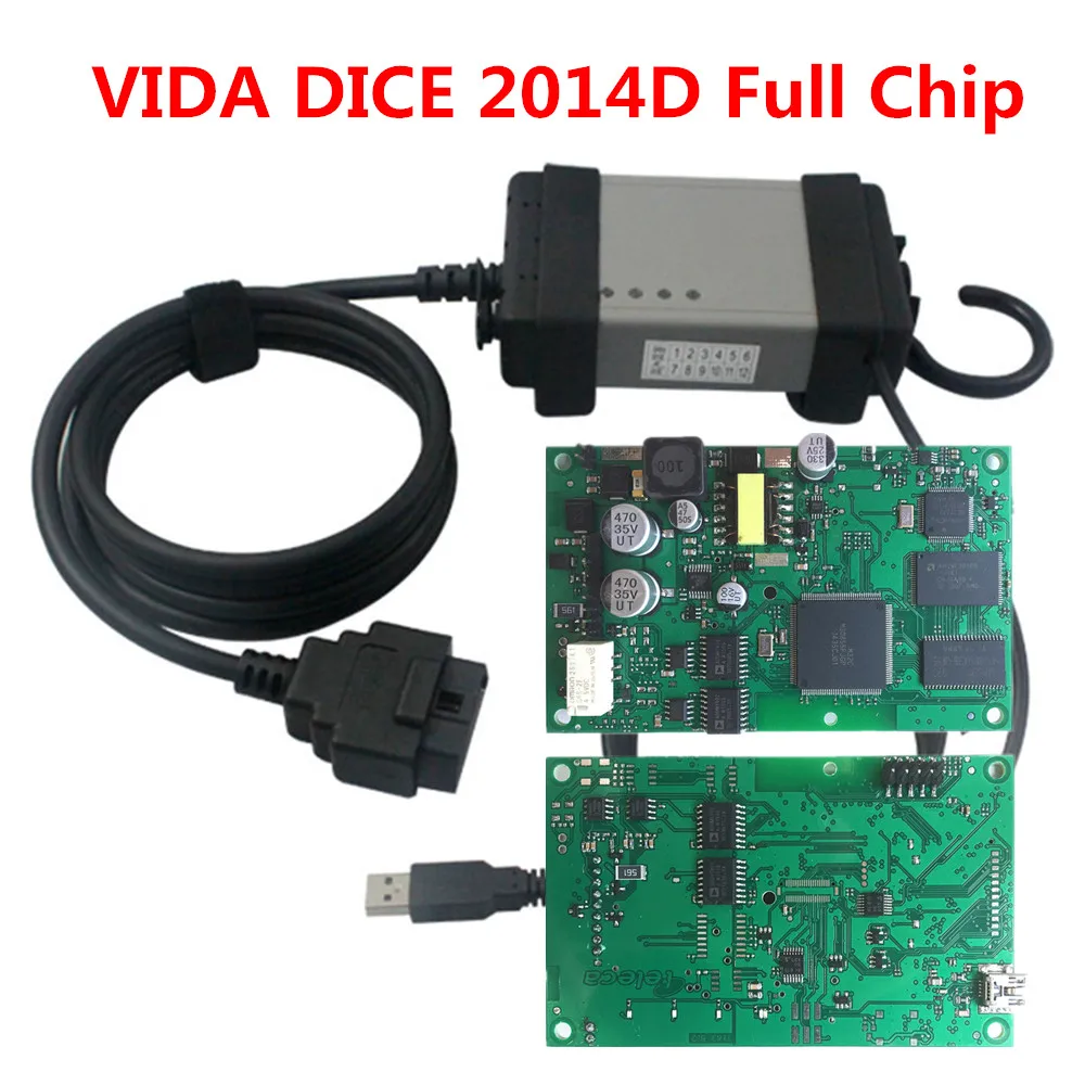  Qualität A + Vida Würfel Pro 2014D Volle Chip Berufsdiagnosewerkzeug Grün PCB Multi Sprache DHL Kos