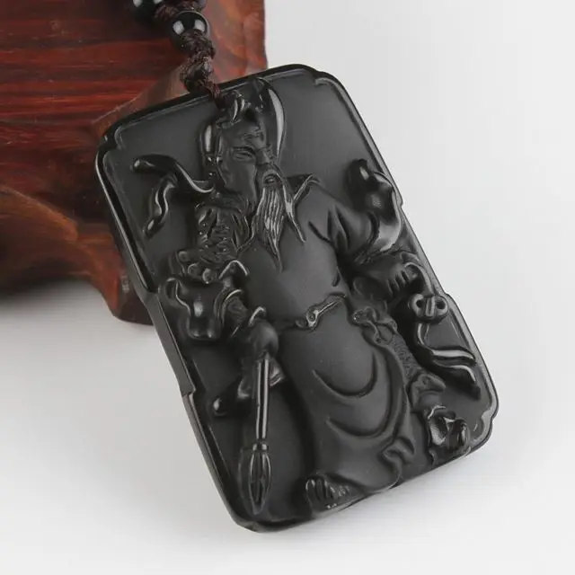 Elaboate китайская коллекция черный нефрит guangong благоприятный кулон|pendant|pendant blackpendant