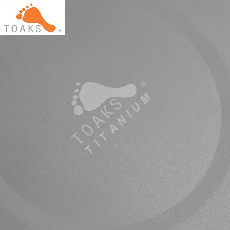 TOAKS PLT-190 ultraligero de placa de titanio de Camping al aire libre de utensilios de cocina platos respetuoso del medio ambiente utensilios de cocina vajilla bandeja 61g D190mm