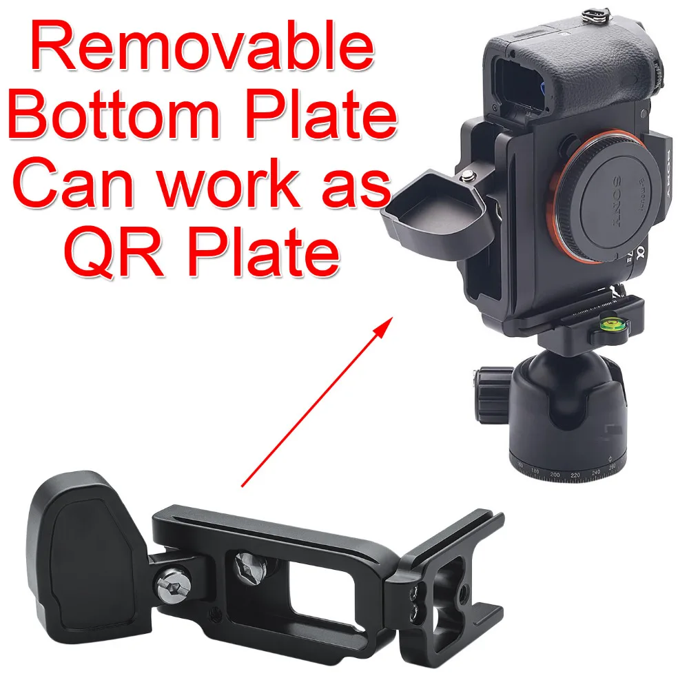 Removable L shaped Vertical Quick Release Plate/Camera Holder Bracket