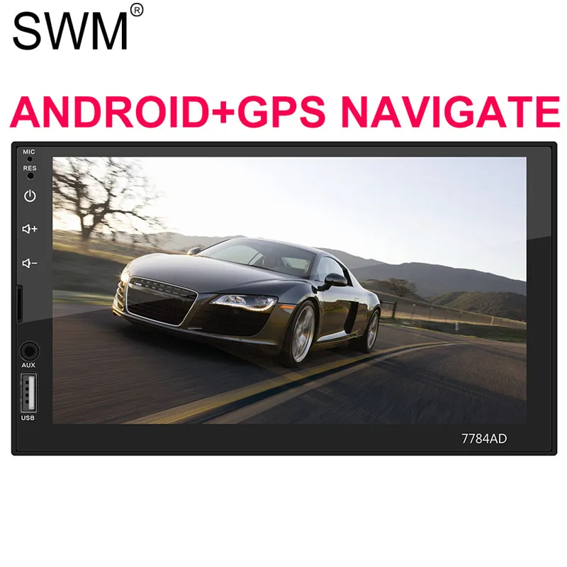 SWM радио 2 Din Android gps навигация Кассетный плеер " Mirrorlink Bluetooth рулевое колесо управление Автомобильный Аудио Стерео Авторадио - Цвет: Car Radio Only
