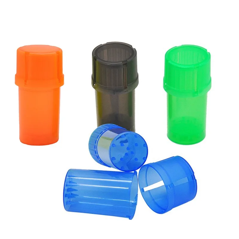 

2019 1PC Plastic Herb Crusher 3 Layers Tobacco Herb Grinder 40mm Grinder Weed With Tobacco Storage Case Weed Accessories