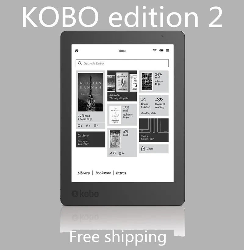 Устройство для чтения электронных книг Kobo Aura Edition 2 6 дюймов разрешение 1024x758