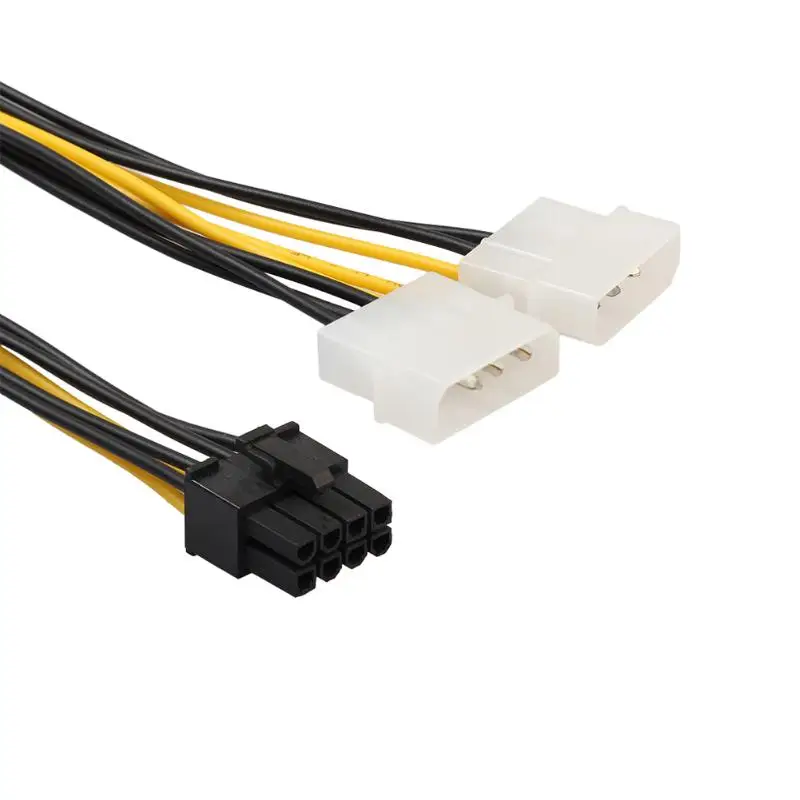 18 см 8Pin (6 + 2) к двойной 4 Pin видеокарты шнур питания адаптер видео карта Кабель 4Pin