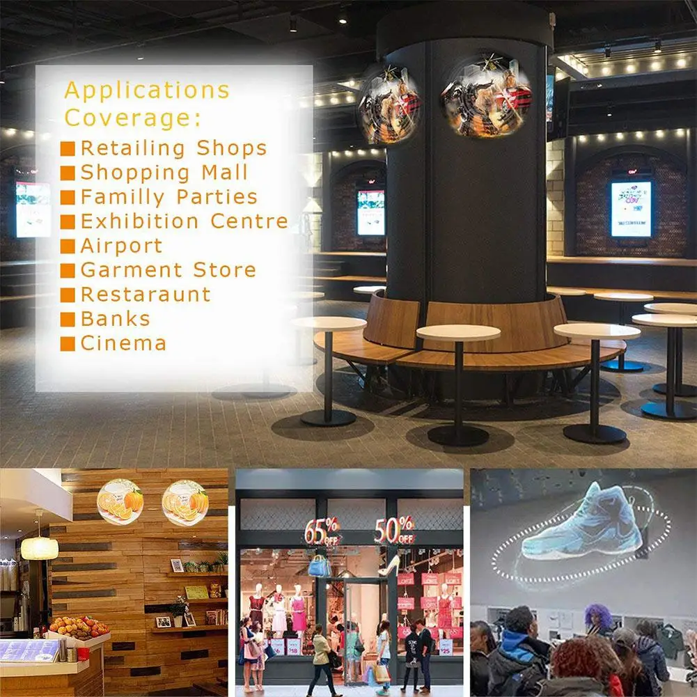 85-265V 42cm/16.54 Wifi 320 LEDs 3D Hologram Projector Hologram Player LED Display Fan Advertising Light APP Control 85-265V 42cm/16.54 Wifi 320 LEDs 3D Hologram Projector Hologram Player LED Display Fan Advertising Light APP Control