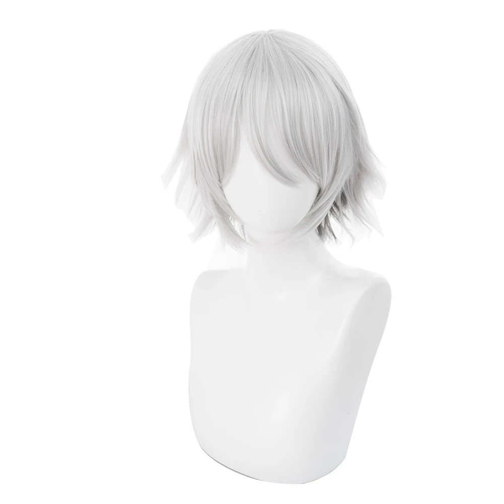 

Fate Grand Order Cosplay Wig Lang Lin Wang Heat Resistant Cosplay Short 30cm Wig Synthetic Hair Halloween Cosplay