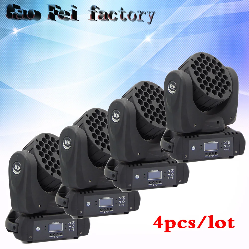 

4PCS 36x3W RGBW China LED moving head Beam light 36x3W Led moving head light,with Cree lamp,DMX512 16Channels Control