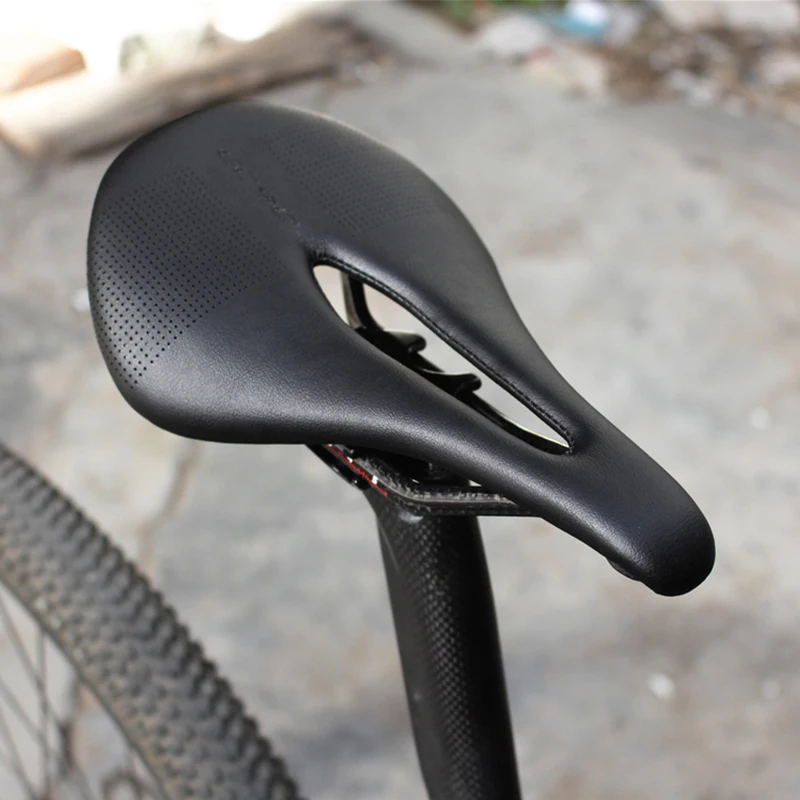 EC90 углеродное+ кожаное седло для шоссейного велосипеда MTB седла для горного велосипеда гоночное седло PU дышащая мягкая подушка седла