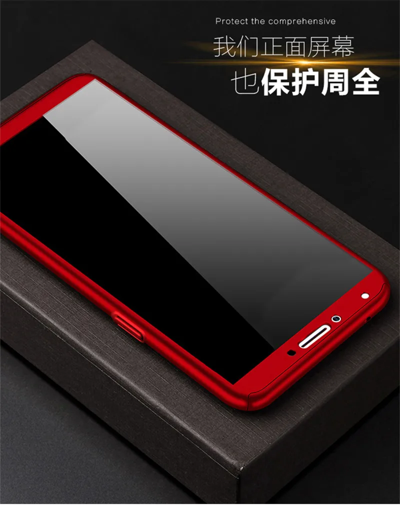 Для OPPO A33 A37 A39 A57 Чехол Жесткий ПК 360 Полное покрытие защитный чехол с закаленным