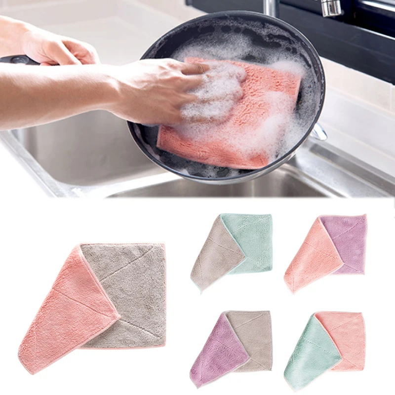 1 шт кухонных салфеток для мытья посуды, волшебное полотенце для рук, волоконное полотенце для мытья посуды, антижир, тряпка, полотенце для мытья