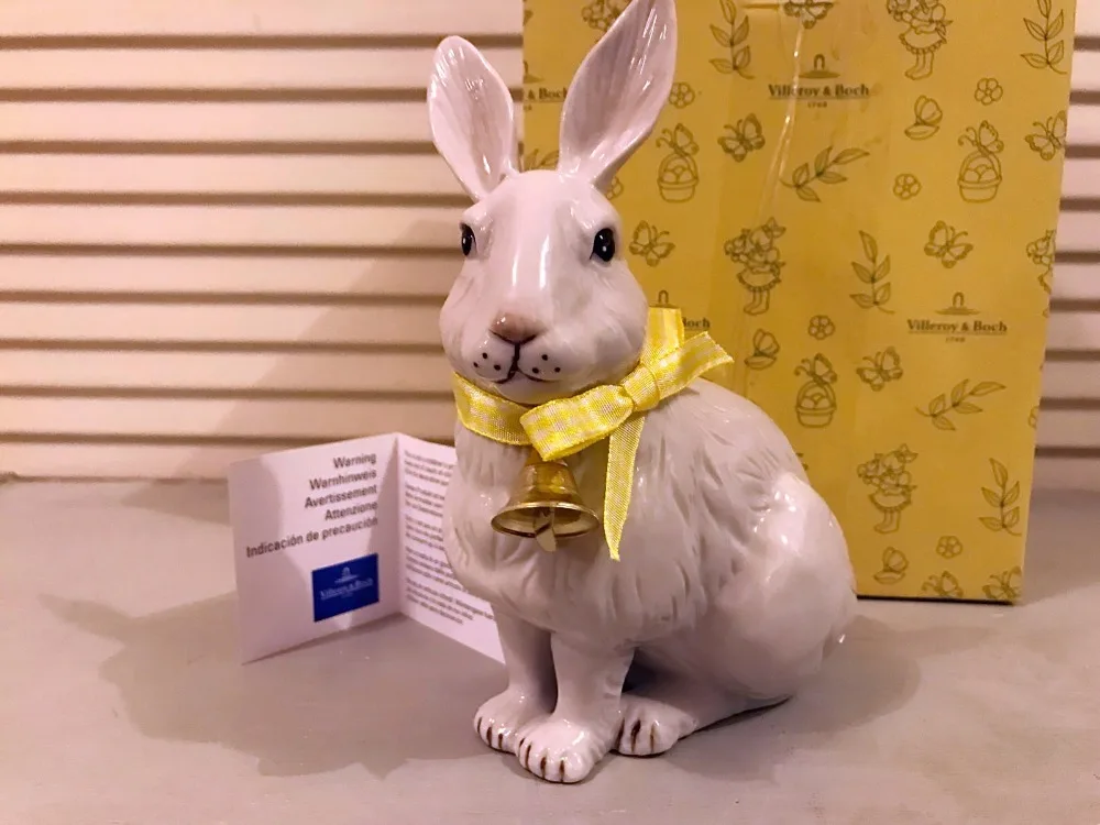 German Easter Ceramic Rabbit Home Decoration Pet Shop Ornaments Children's Birthday Gift