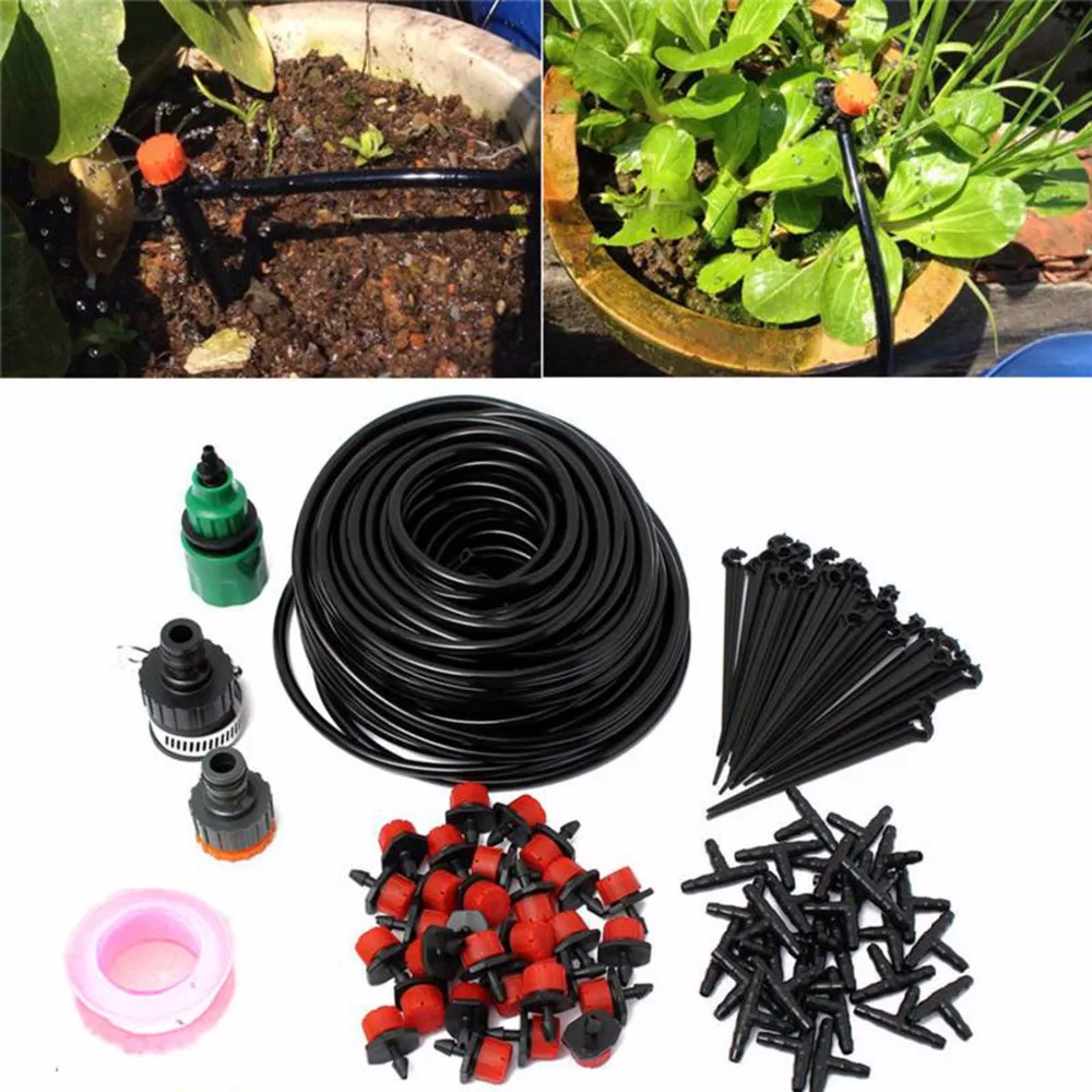 

10M/25M DIY Automatic Micro Drip Irrigation Suit Adjustable Home Garden Watering Hose Kits Smart Planter Flower Dripper Tools