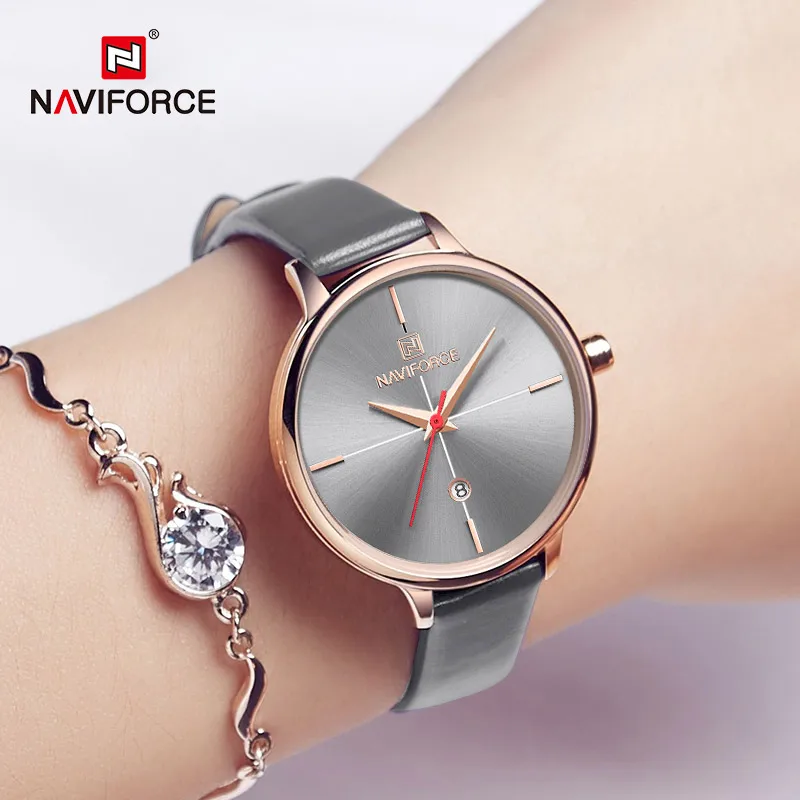 NAVIFORCE модные женские часы повседневные Простые часы для девочек водонепроницаемые Топ брендовые Роскошные наручные часы женские часы Relogio Feminino