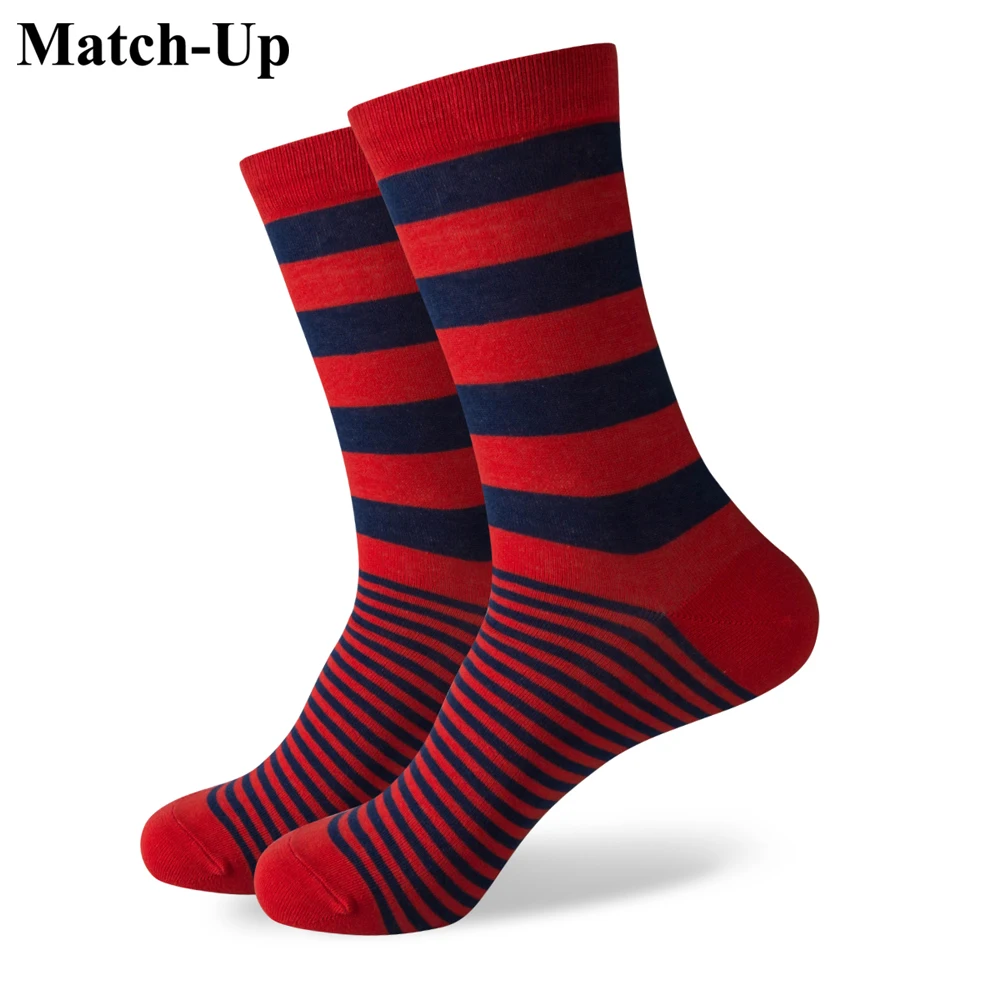Match Up New styles wholesale man's brand cotton socks stripe socks free shippingin Socks from