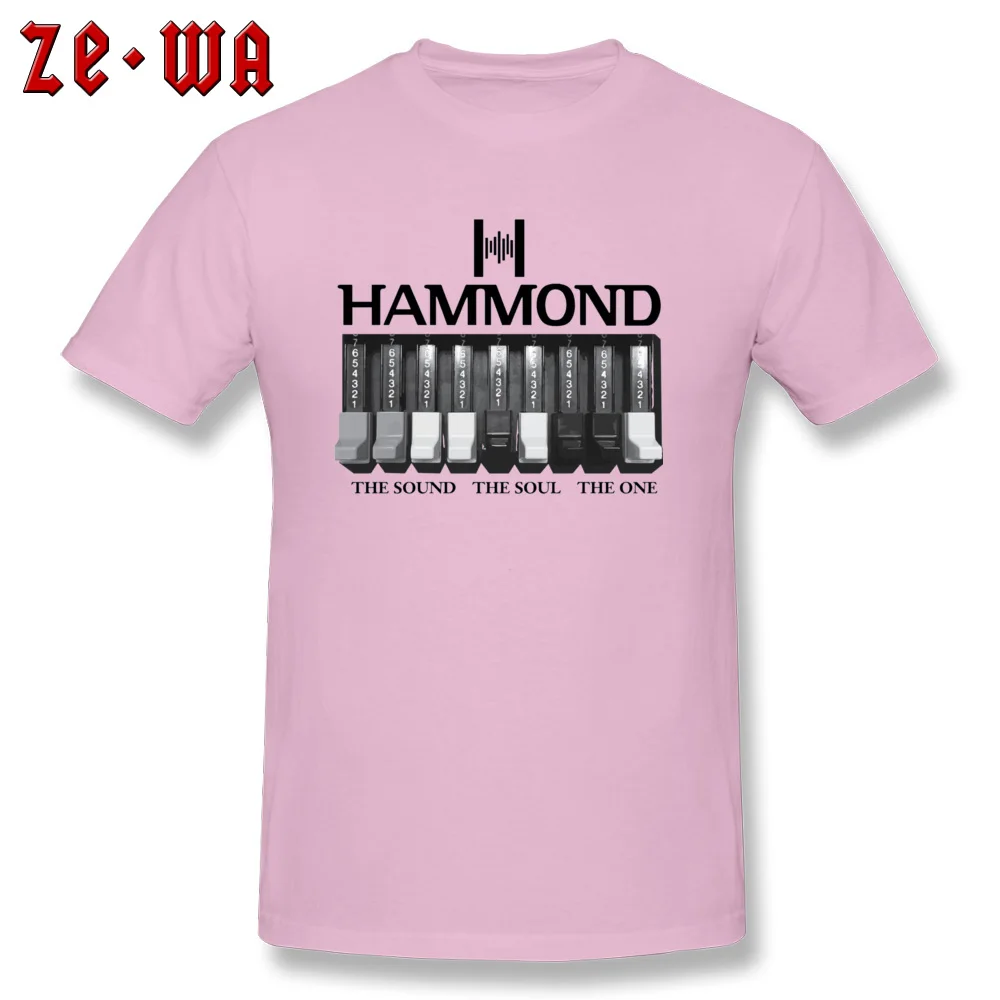 Funny Tshirts Hip Hop Short Sleeve Design Cotton Fabric Crewneck Man Tops T Shirt Casual Top T-shirts Thanksgiving Day Hammond Organ logo and graphics 19032 pink