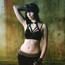 Новое сексуальное готическое женское белье, эластичный бюстгальтер с бретельками в стиле 90х, нижнее белье для бондажа, пояс для тела O0190