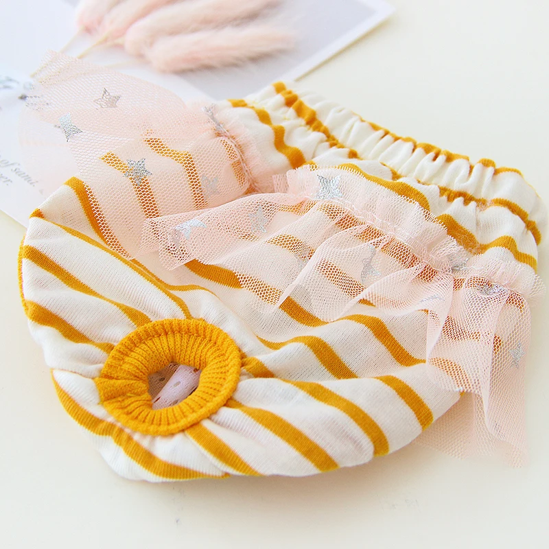 Dog Nappies Dog Diapers Pet Diapers Princess Panties For Dogs Pink Cute Cotton Pet Pants Female Girl Cat Undearwear Diaper Pants Physiological Sanitary Accessories