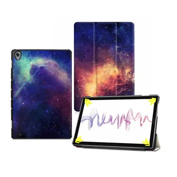 

Slim Print PU Cover Case For Huawei Mediapad M6 10.8 2019 Flip Luxury Folio Tablet Protector Cases 100PCS/Lot