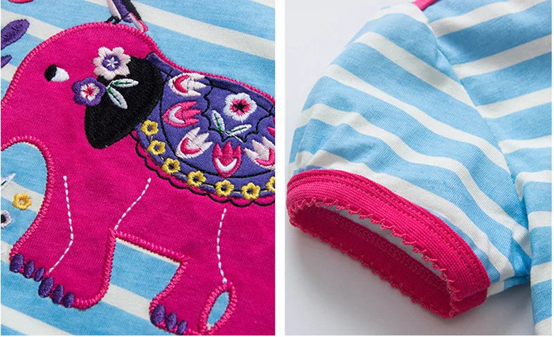 2017 Girls T-shirts Kids Clothes Camiseta Summer Cotton T-Shirt Clothing Baby Roupas Camisetas Mujer Verano Costume Short Sleeve47