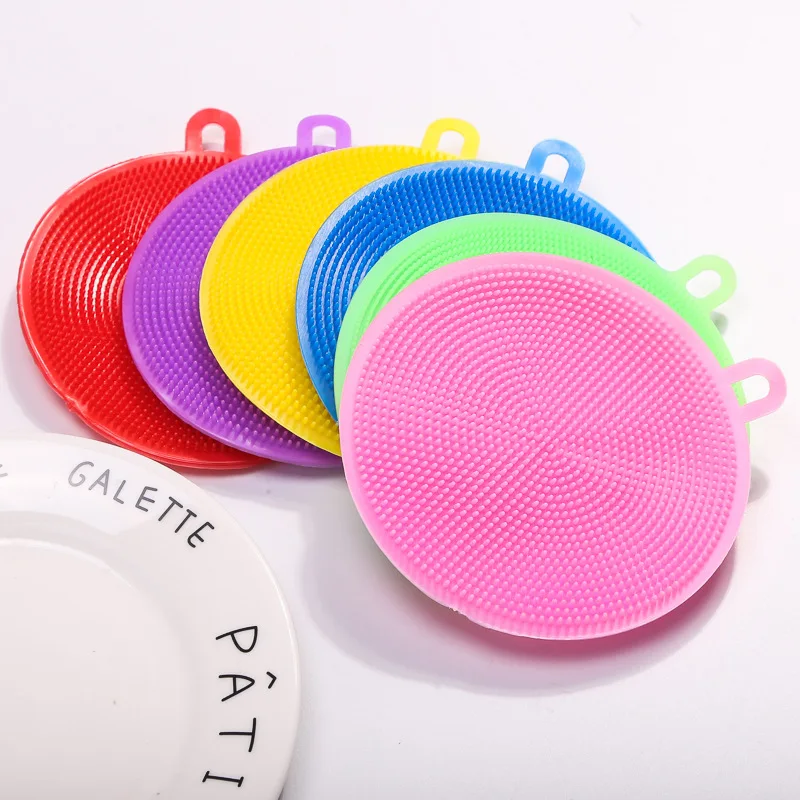 

Kitchen Accessories Magic Cleaning Brush Soft Silicone Dish Bowl Pot Cleanings Sponge Scouring Pad Cooking Cleaning Tool