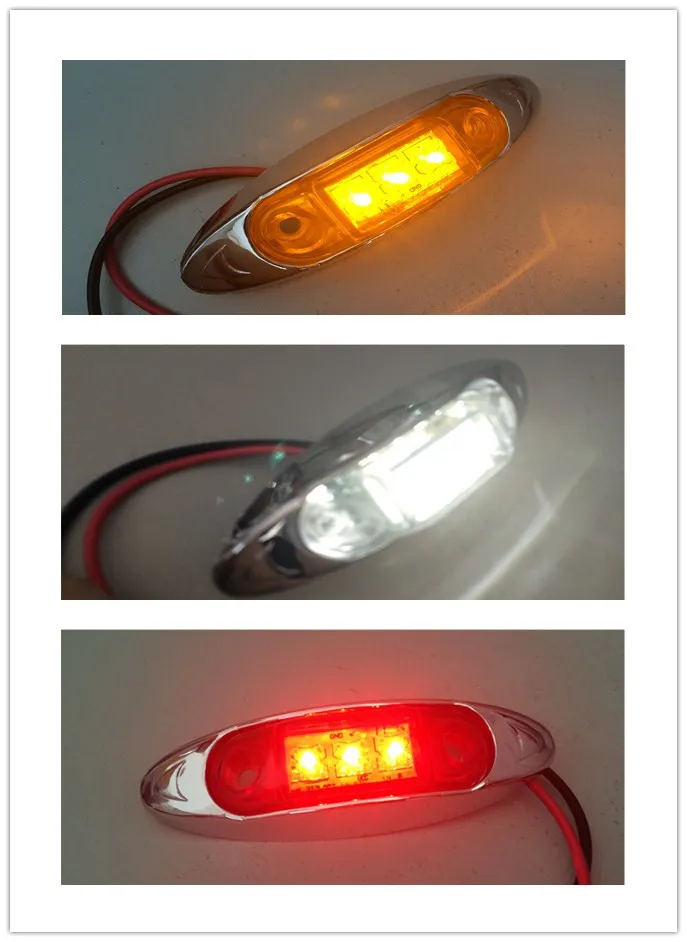100x LED Side Marker Light Clearance Lamp 12V Emark Car Truck