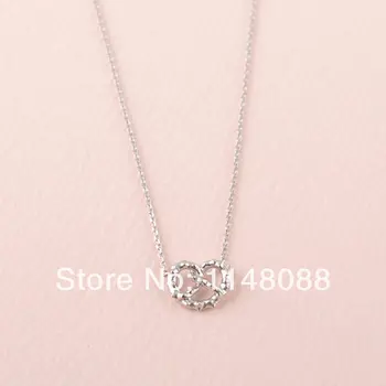 

New Fashion hotting sale exquisite cute beautiful Tiny Pretzel pendant Necklace jewelry in Silver