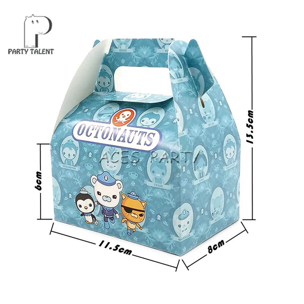 

8pcs/lot Candy Box Cake Box GIft Box for Kids Octonauts Theme Party Baby Shower Party Decoration Party Favor Supplies