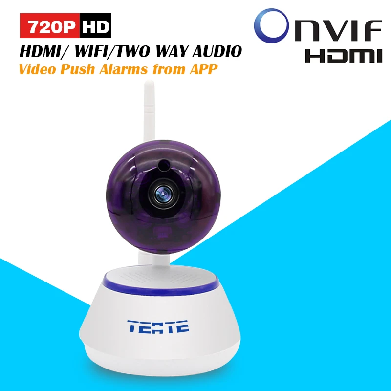 

720P HD Mini P2P IP Camera Wireless Wifi Pan/Tilt Two Way Audio Video Push Alarm with Motion Detection Free APP SK-385
