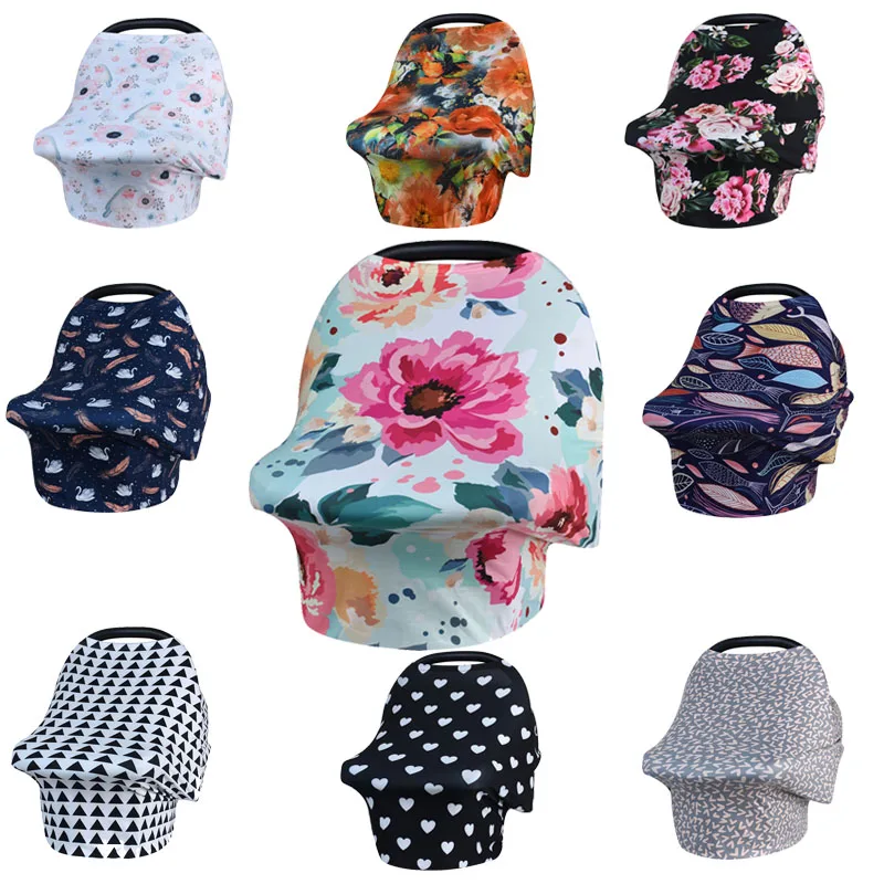 

New Baby Nursing Cover Printed ,Shopping Cart, High Chair, Car Seat Canopy,Multi Use Breastfeeding Cover Up Stroller Carseat