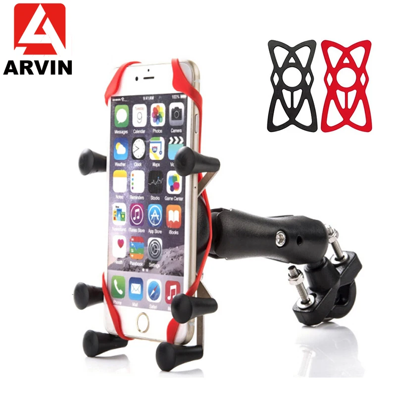 Aluminum Alloy Universal Bike Handlebar Phone Mount Holder Adjustable Fit for iPhone X XR Xs 7s 8 Plus,SamsungS7//S6//Note5//4 or Any Smartphone GPS 3.5-6.2 GUB Bicycle /& Motorcycle Phone Mount Black