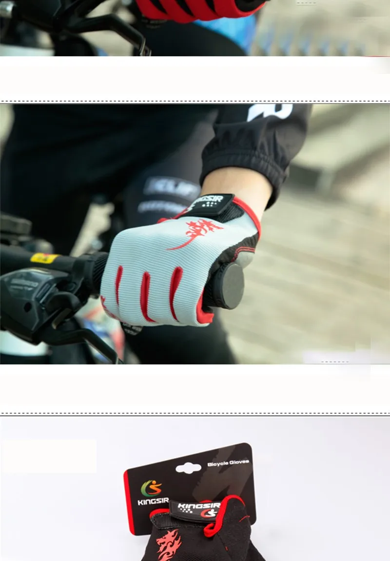 2016 Brand Men Sport Gloves Mountain Bike Full Finger Cycling Gloves Shockproof Breathable Touch Screen Thermal Gloves L-XXL  (17)