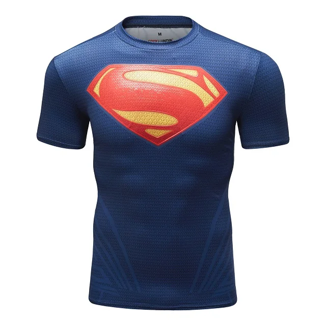 Спортивная компрессионная футболка для фитнеса, мужская летняя футболка для бега, Мужская футболка с коротким рукавом, футболка для спортзала, бодибилдинга, мужские топы - Цвет: 6