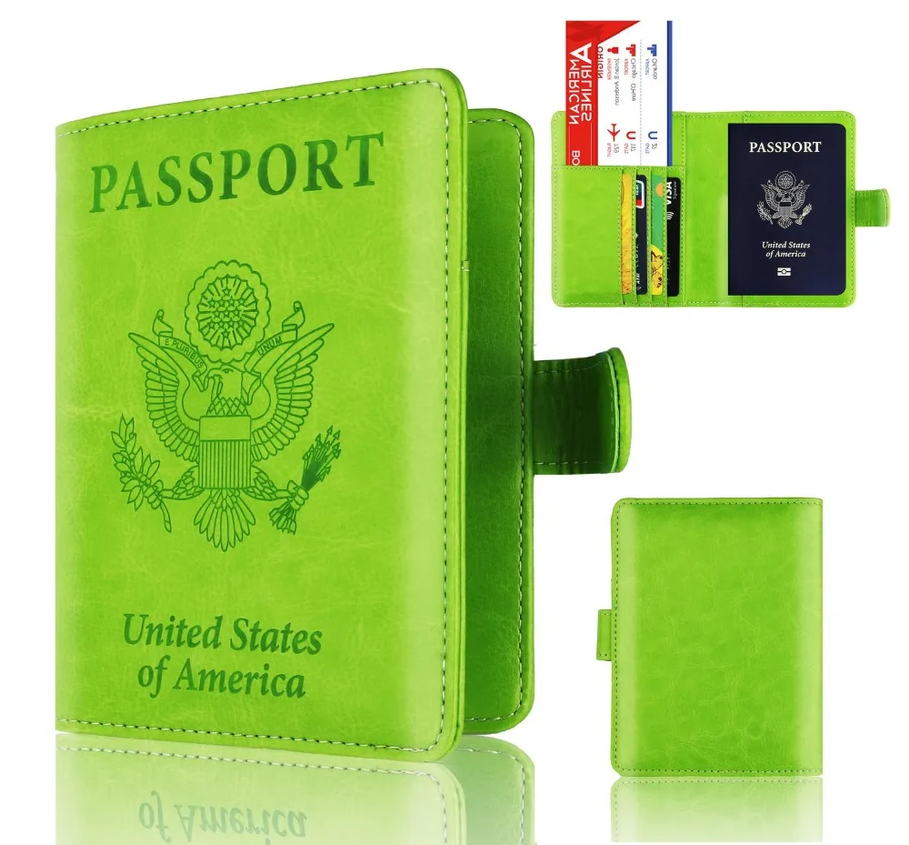 Buy TRASSORY Travel Leather Usa Passport Cover Us Rfid