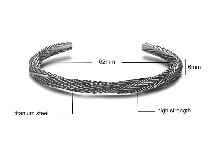 Для мужчин твист Винтаж браслеты, посвященные тематике викингов ретро серебряные, титановые, стальные браслет в стиле "панк" открытые браслеты на запястье Для мужчин, подарок в едином положении во время занятий легкой атлетикой masculina