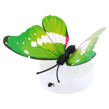 

LED Night Light Flashing Butterfly Switch Luminary Atmosphere Table Lamp DC Suction Pad Indoor Light Button Cell Lampshade
