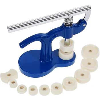 

Watch Press Set, Watch Back Case Closer, Watchmaker Watch Repair Tool Kit with 12pcs Fitting Dies