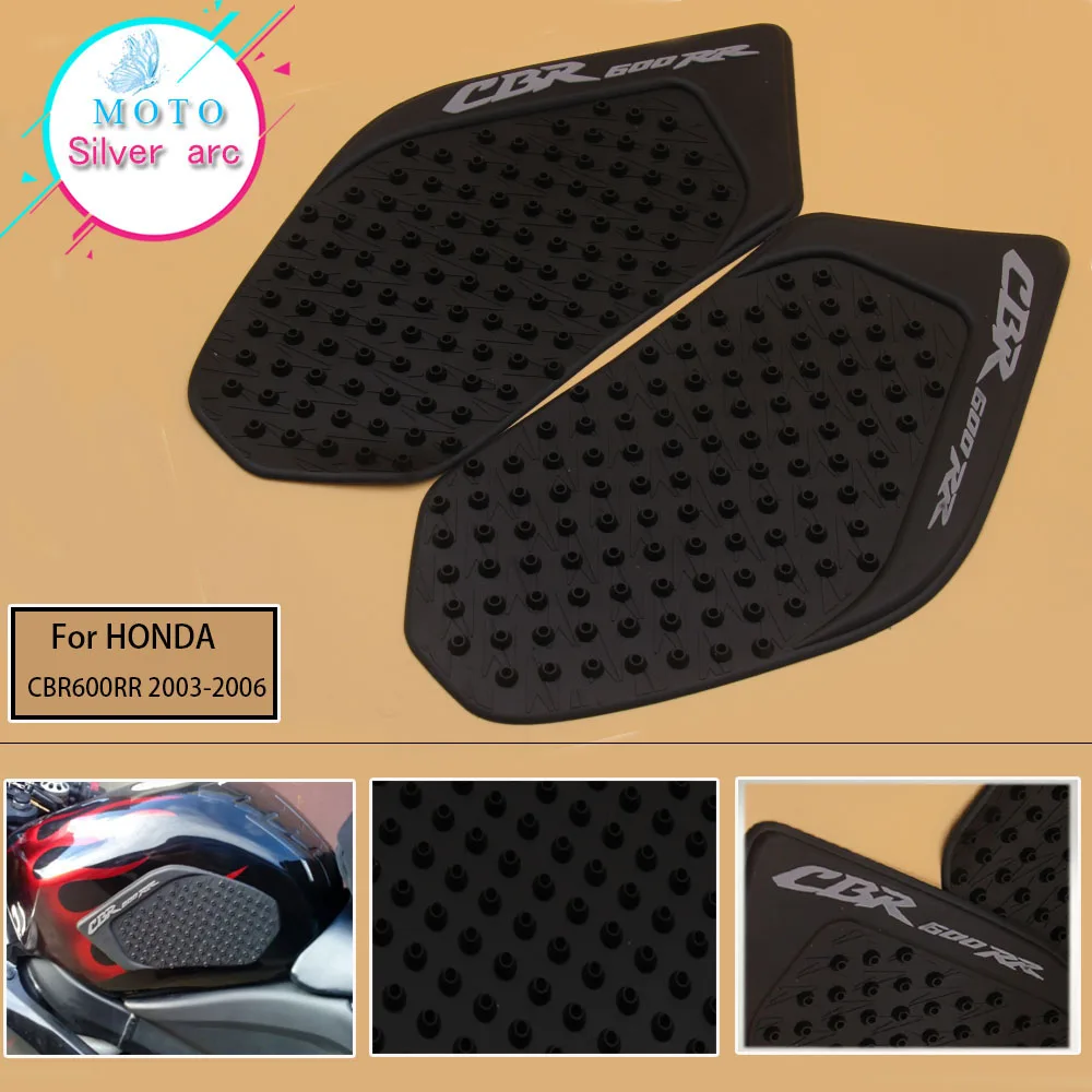 

For Honda CBR600RR CBR 600 RR 2003-2006 2005 2004 Tank Pad Protector Sticker Decal Gas Knee Grip Tank Traction Pad Side