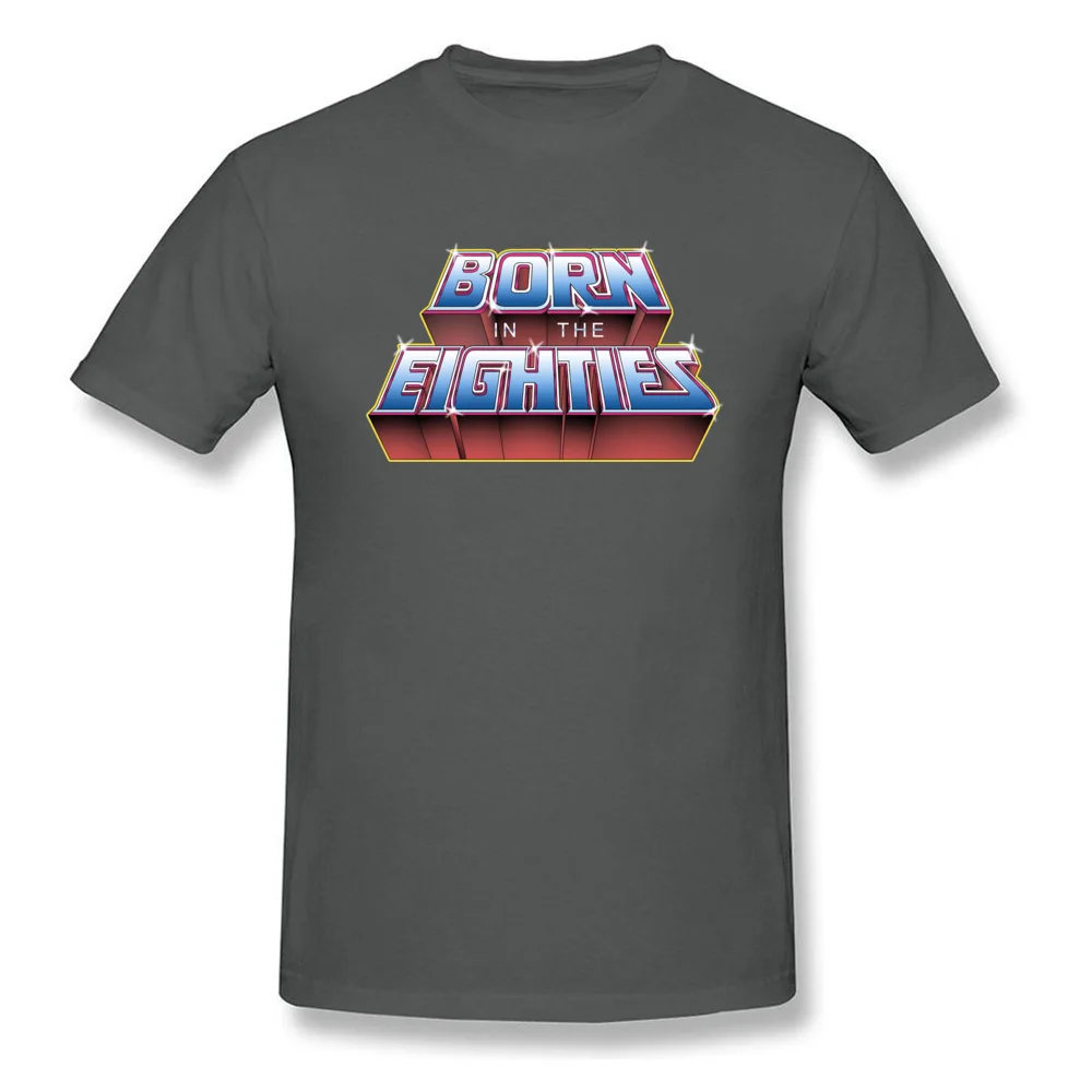 born in the eighties 8735 100% Cotton Tops & Tees for Students Normal T Shirt Group Rife Round Collar Tee-Shirts Short Sleeve born in the eighties 8735 carbon