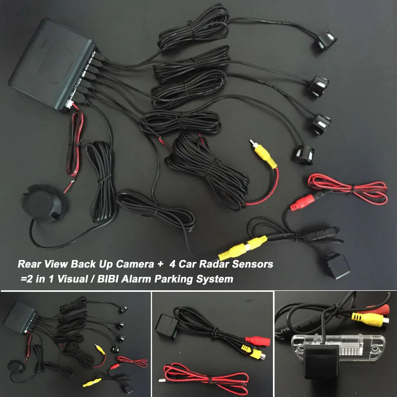 

Parking Sensors+Rear View Camera = 2 in 1 Visual BIBI Alarm Parking System For Mercedes Benz M ML W164 ML450 ML350 ML300 ML250