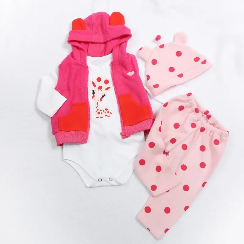 Reborn baby doll Clothes Fit for 45-48cm 58-60cm Bebes reborn bonecas silicone reborn baby doll gift